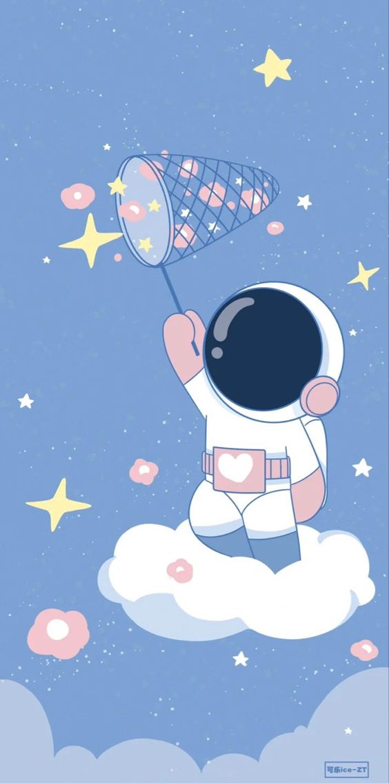 hình nền chibi phi hành gia