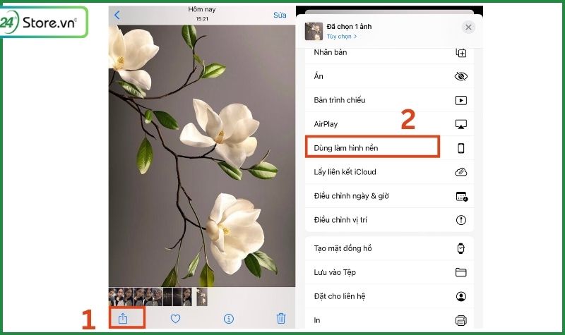 cách cài đặt hình nền 