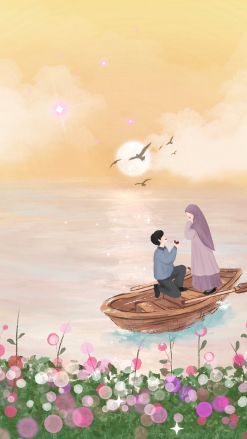 Hình nền anime cảnh núi chill