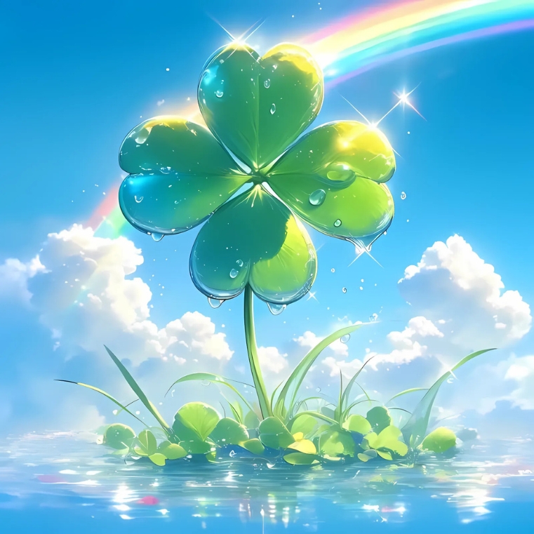Hình nền cỏ 4 lá may mắn avatar đẹp