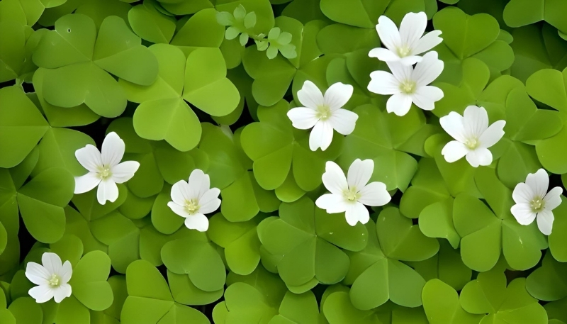 Hình nền cỏ 4 lá máy tính