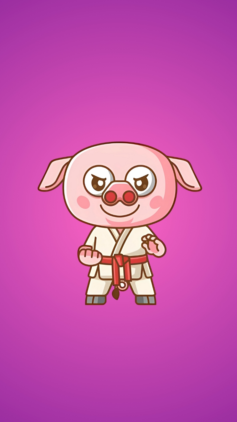 Bộ sưu tập wallpaper con heo hồng chibi cute