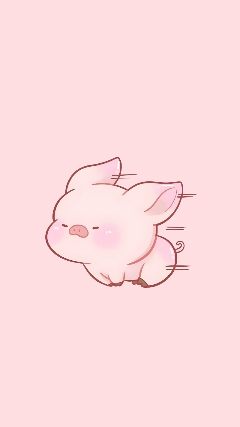 Tải hình nền con heo hồng chibi ngầu đáng yêu