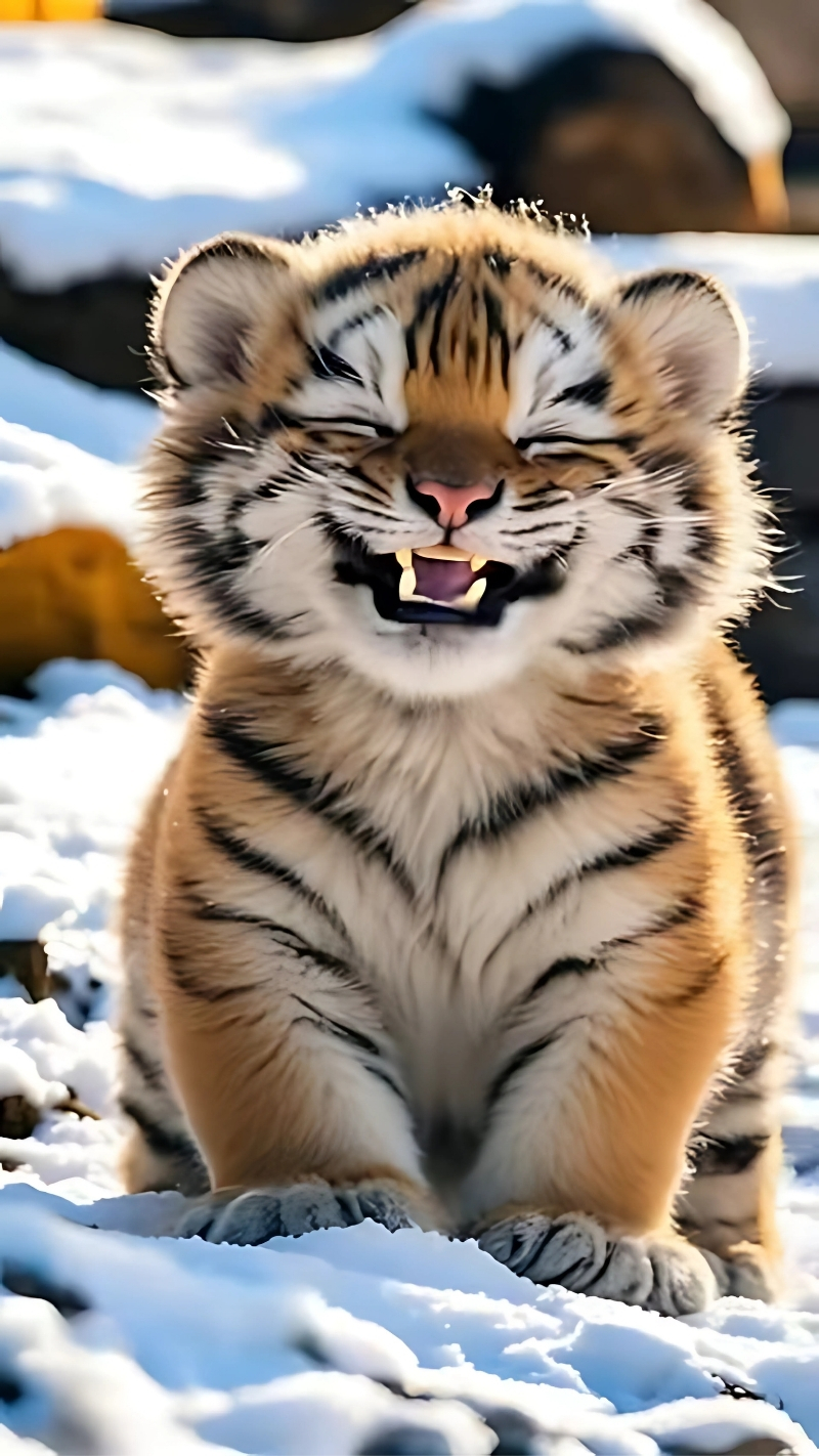 Tải ảnh nền con hổ cực cute miễn phí