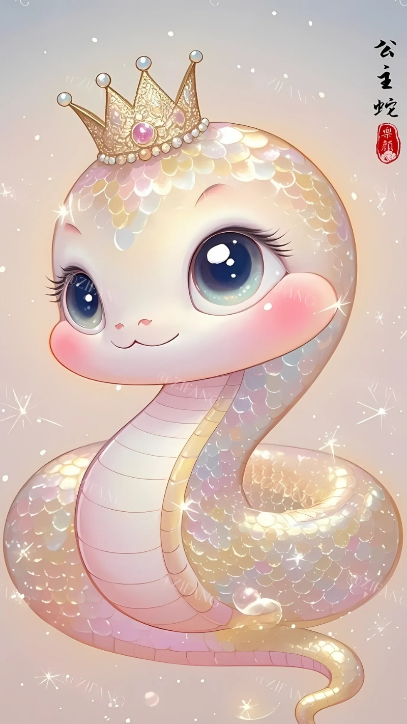 ảnh nền con rắn chibi độc đáo