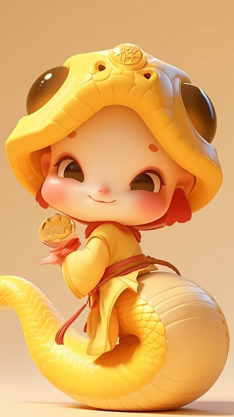 ảnh nền con rắn chibi sáng tạo