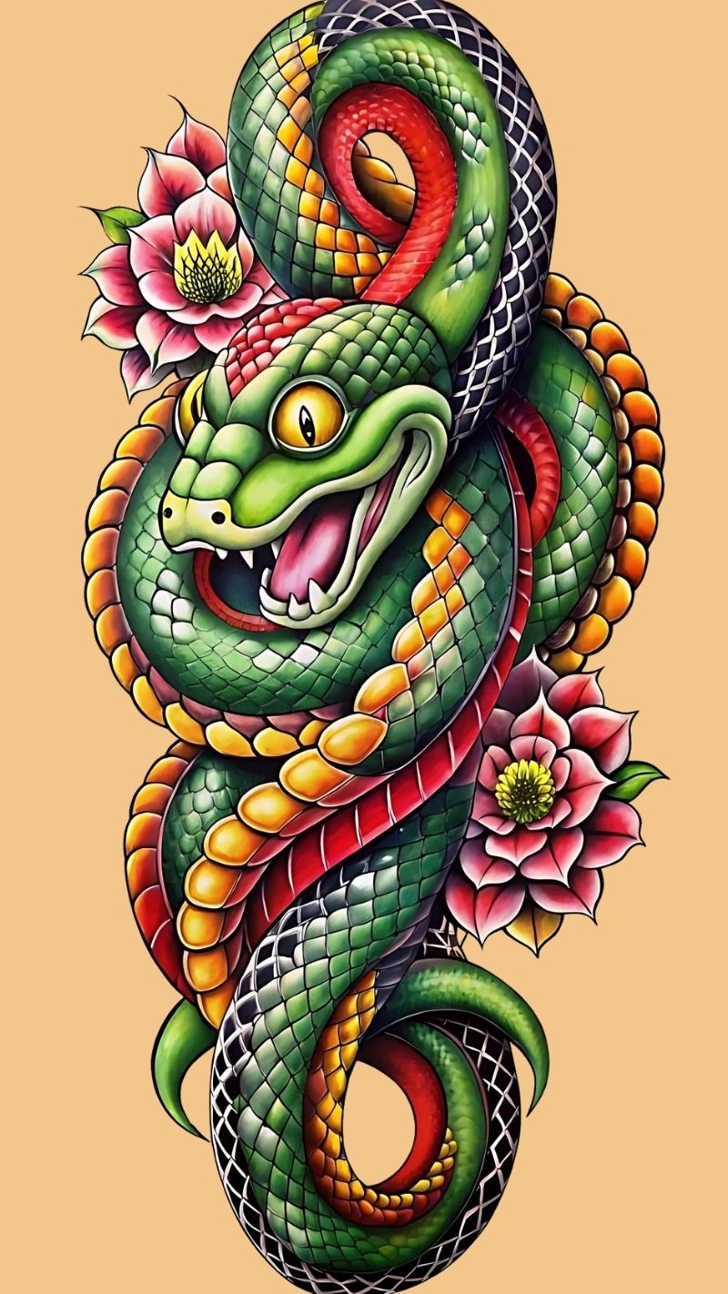 ảnh nền con rắn ngầu cá tính