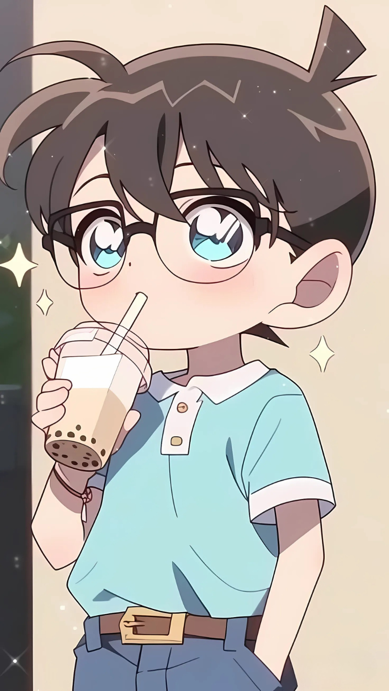 hình nền conan chibi cute