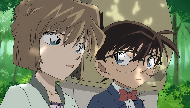 hình nền máy tính conan và haibara