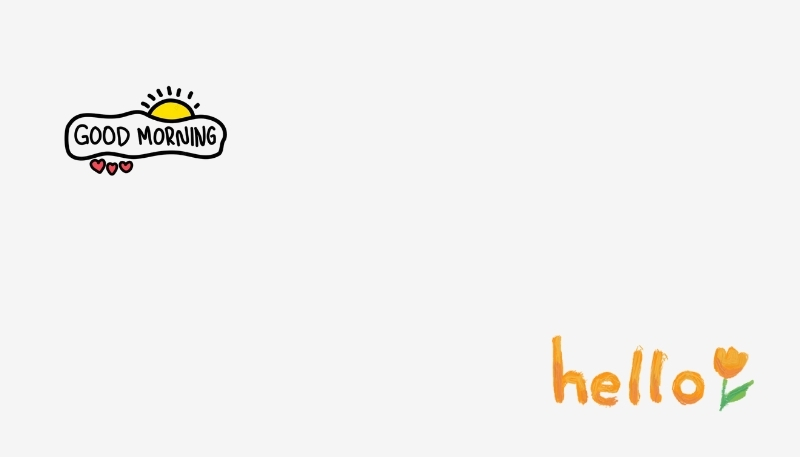 ảnh nền cute có chữ hello good morning