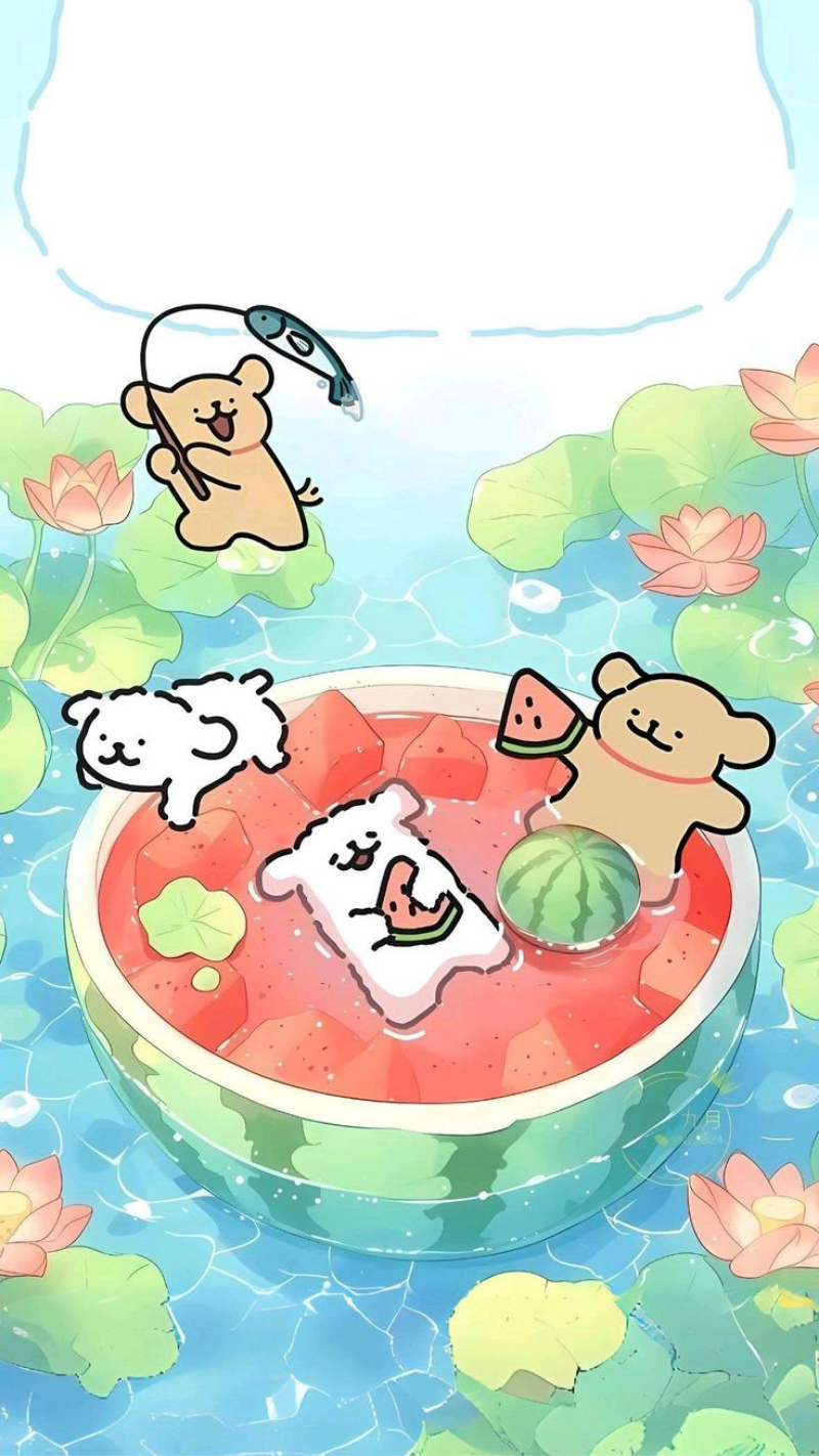 Hình nền dưa hấu siêu cute