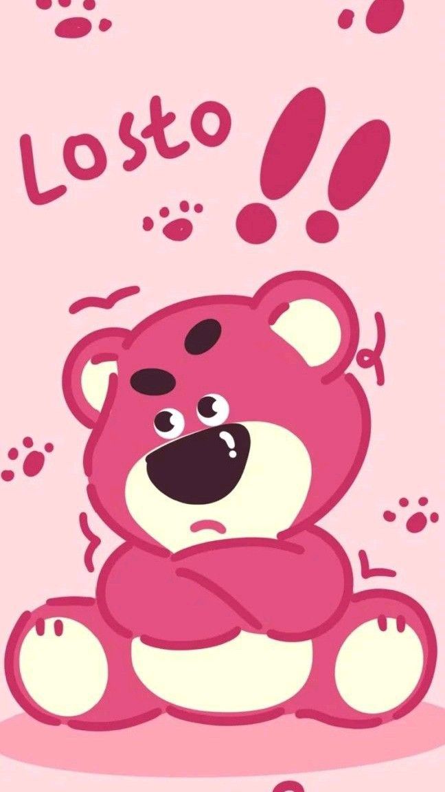 Hình nền gấu Lotso đơn giản, cute
