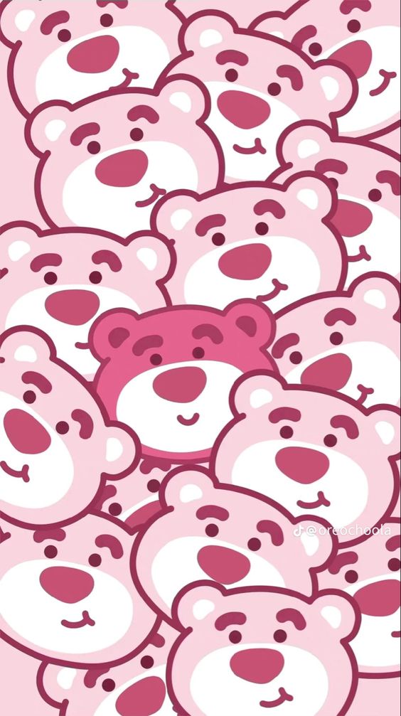 Hình nền gấu dâu cute cho điện thoại