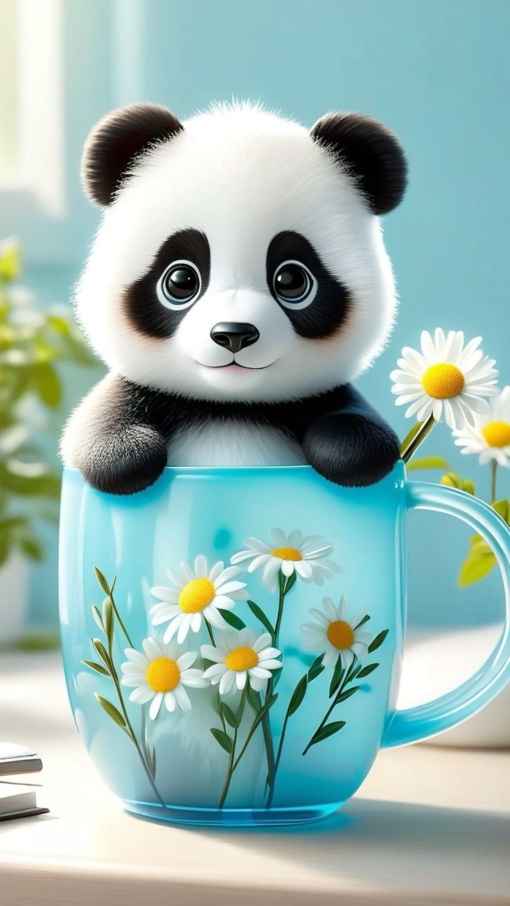 hình nền gấu trúc 3D