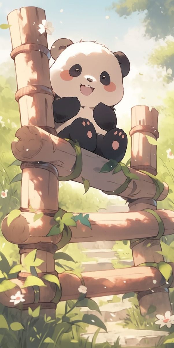 hình nền gấu trúc anime