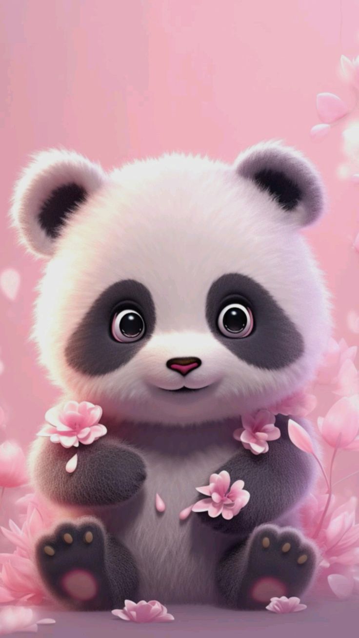hình nền gấu trúc hồng