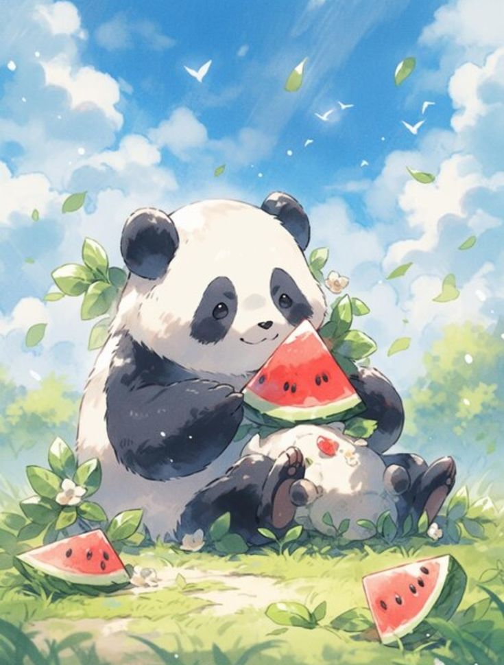 hình nền gấu trúc phát sáng