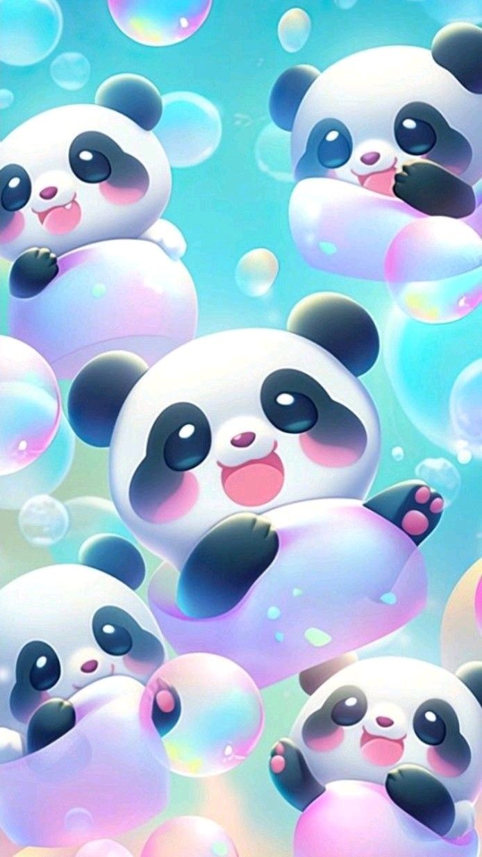 ảnh nền gấu trúc màu sắc sực sỡ