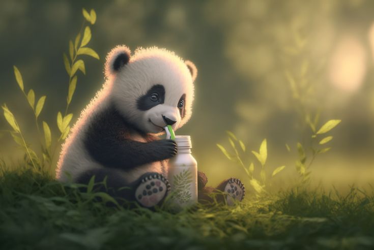 hình ảnh gấu trúc 3d
