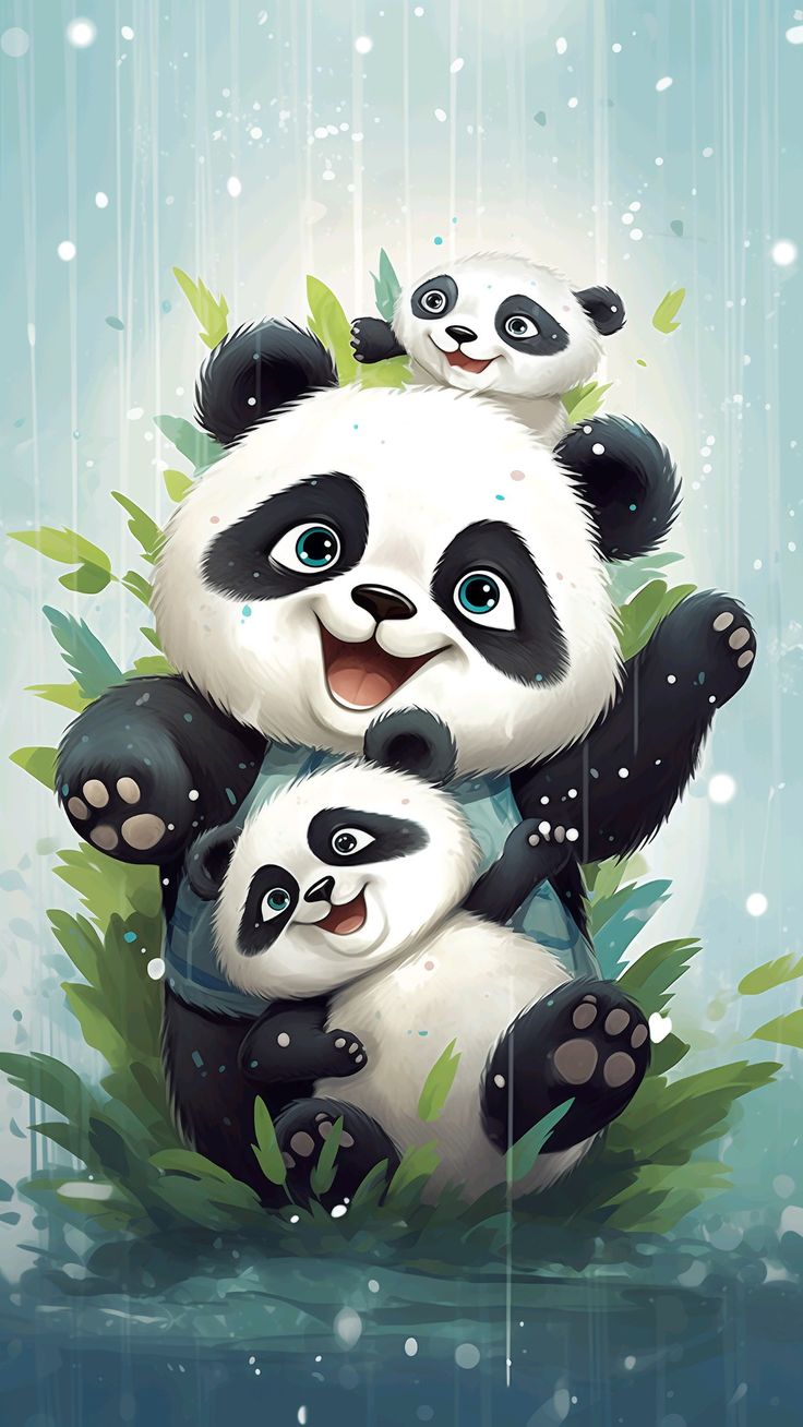 hình ảnh gấu trúc vẽ dễ thương