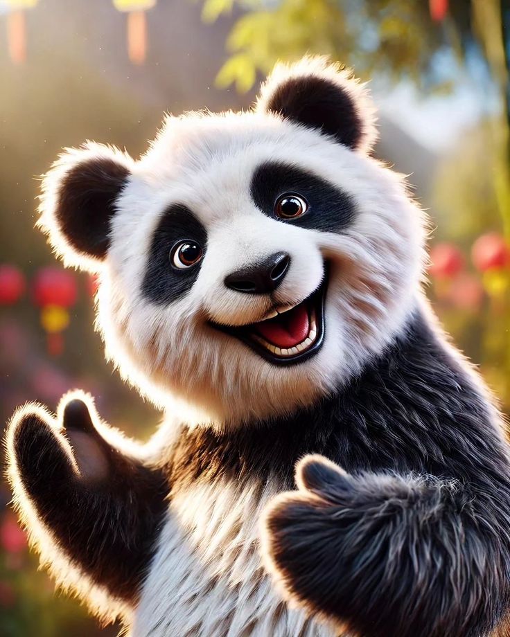 hình nền gấu trúc dễ thương