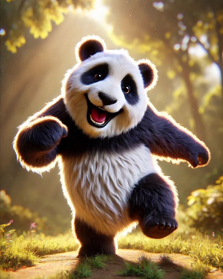 hình nền gấu trúc dễ thương