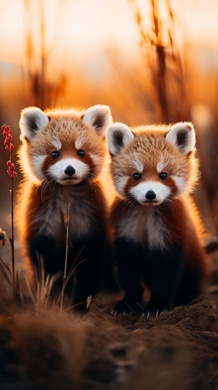 hình nền gấu trúc màu đỏ