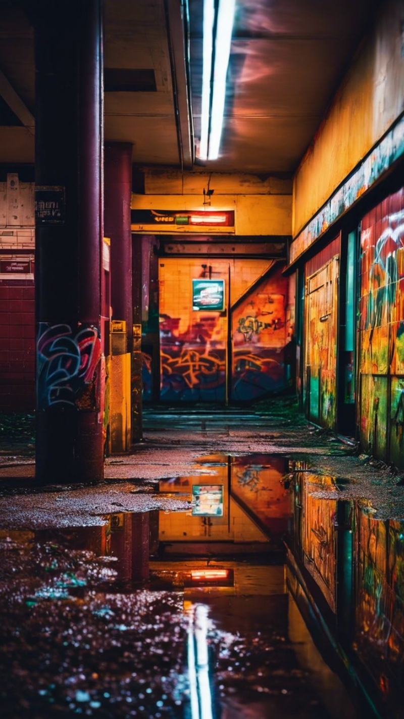 ảnh nền graffiti 3d đa sắc