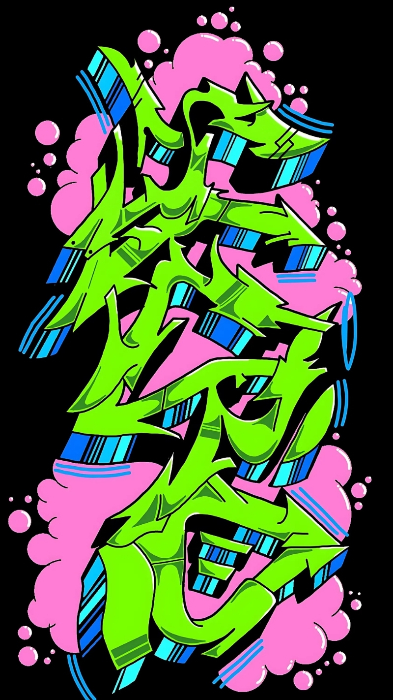 ảnh nền graffiti 3d nổi bật