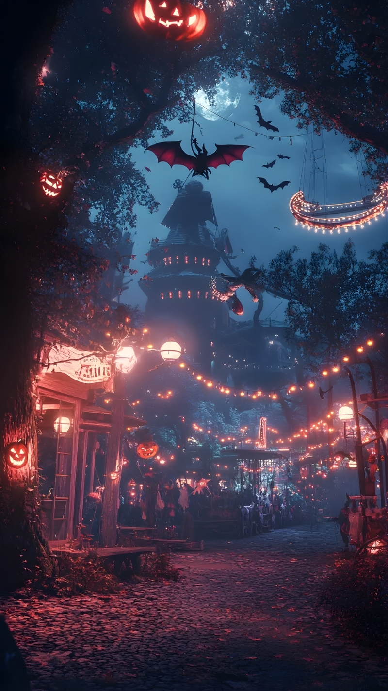 Ảnh Halloween rực rỡ chủ đề lễ hội dành cho iPhone