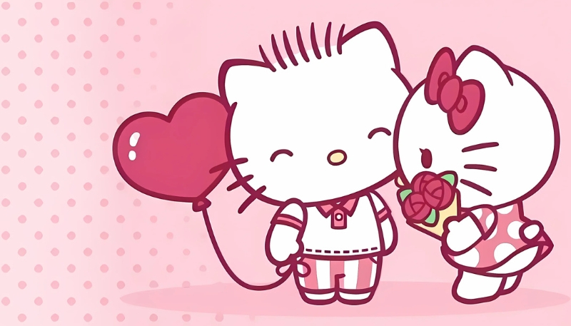 Hình nền Hello Kitty và người yêu