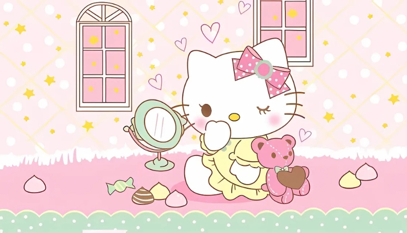 Hình nền Hello Kitty 4k