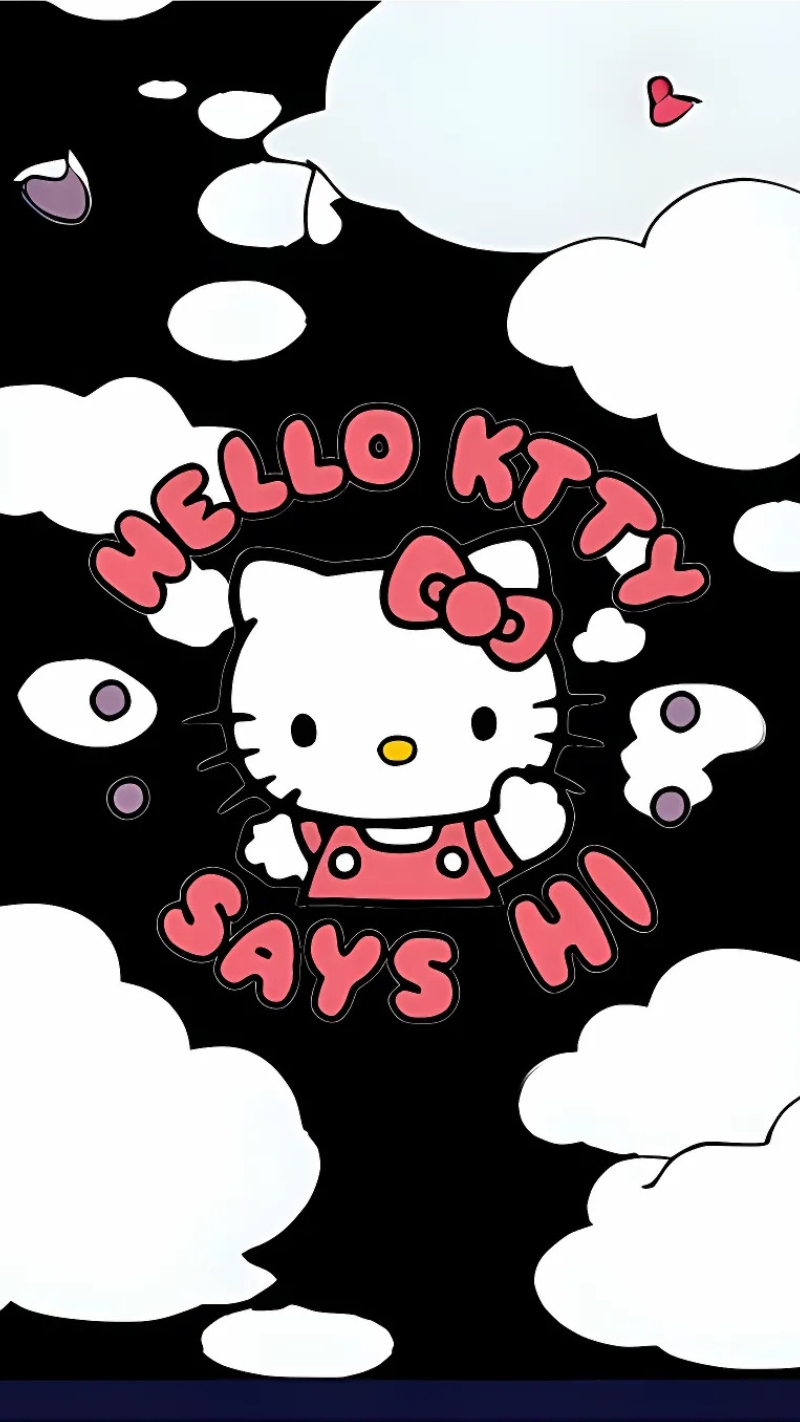 Hình nền Hello Kitty đơn giản