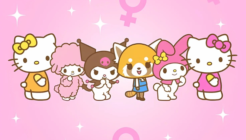 Mẫu hình nền máy tính Hello Kitty xinh