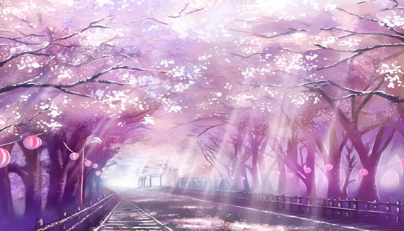 Hình nền hoa Đào anime