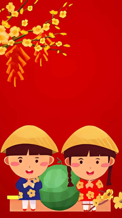 Hình nền hoa Mai Full HD chibi