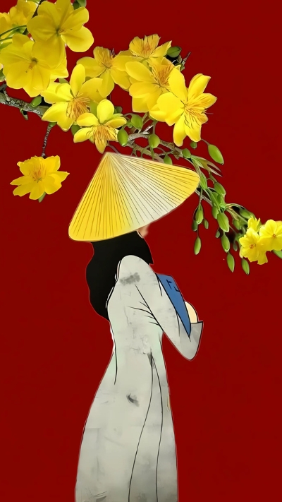 Hình nền hoa Mai ngày Tết