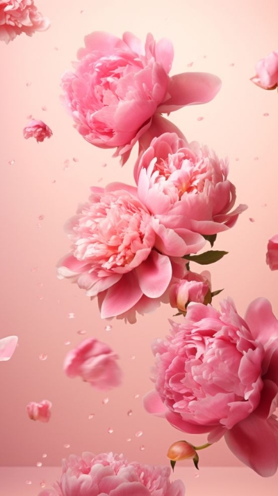 Hình nền hoa mẫu đơn 3D sống động