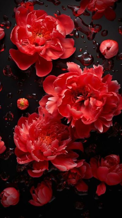 hình nền hoa mẫu đơn đỏ nổi bật
