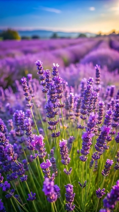 Ảnh nền lavender cận cảnh xinh xắn