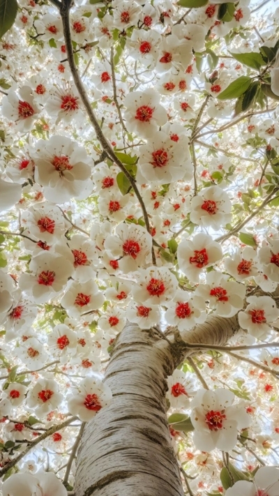 Hình nền hoa anh đào trắng