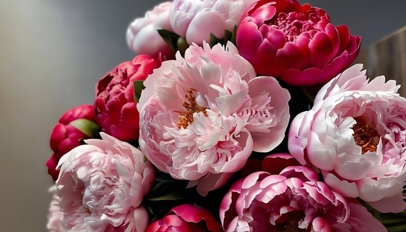 Hình nền hoa mẫu đơn nhiều màu