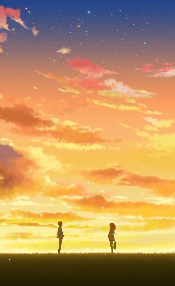 hình nền hoàng hôn anime