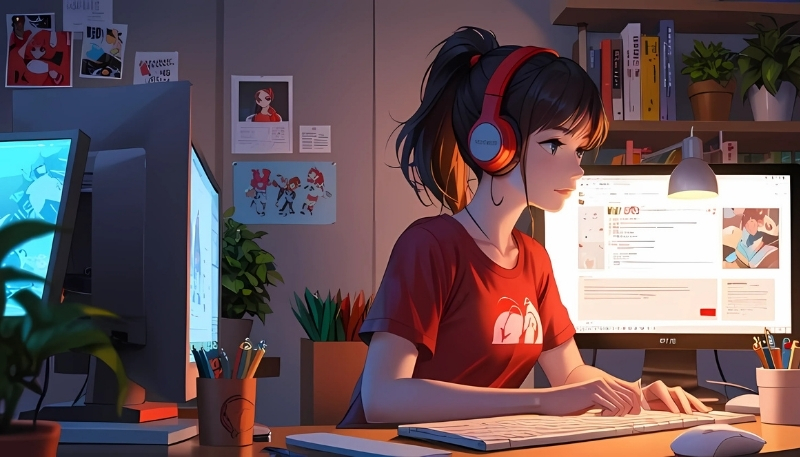 ảnh nền kệ sách màu hồng nổi bật