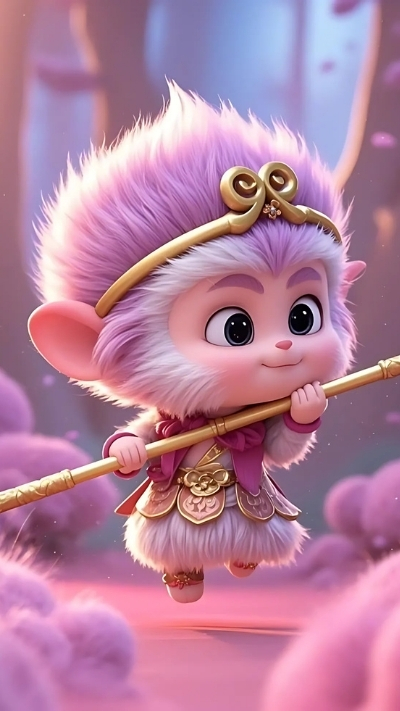 Ảnh nền khỉ 3D cute đẹp lung linh