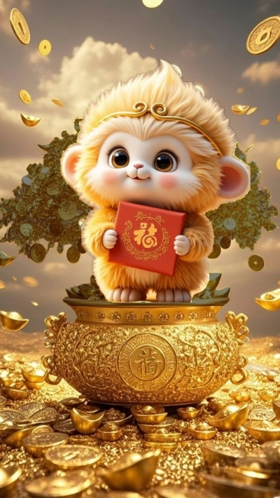 Ảnh nền khỉ 3D cute hài hước