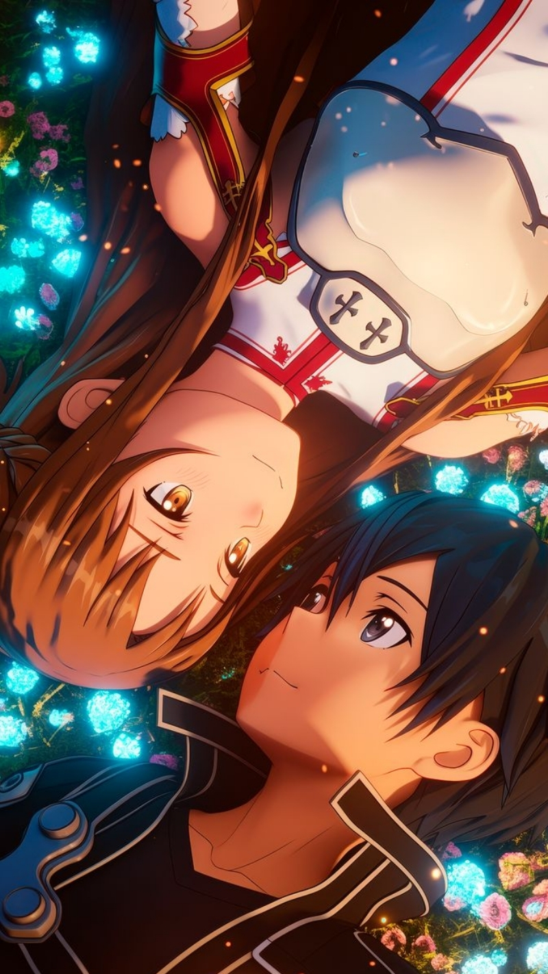 Ảnh nền Kirito và Asuna lung linh
