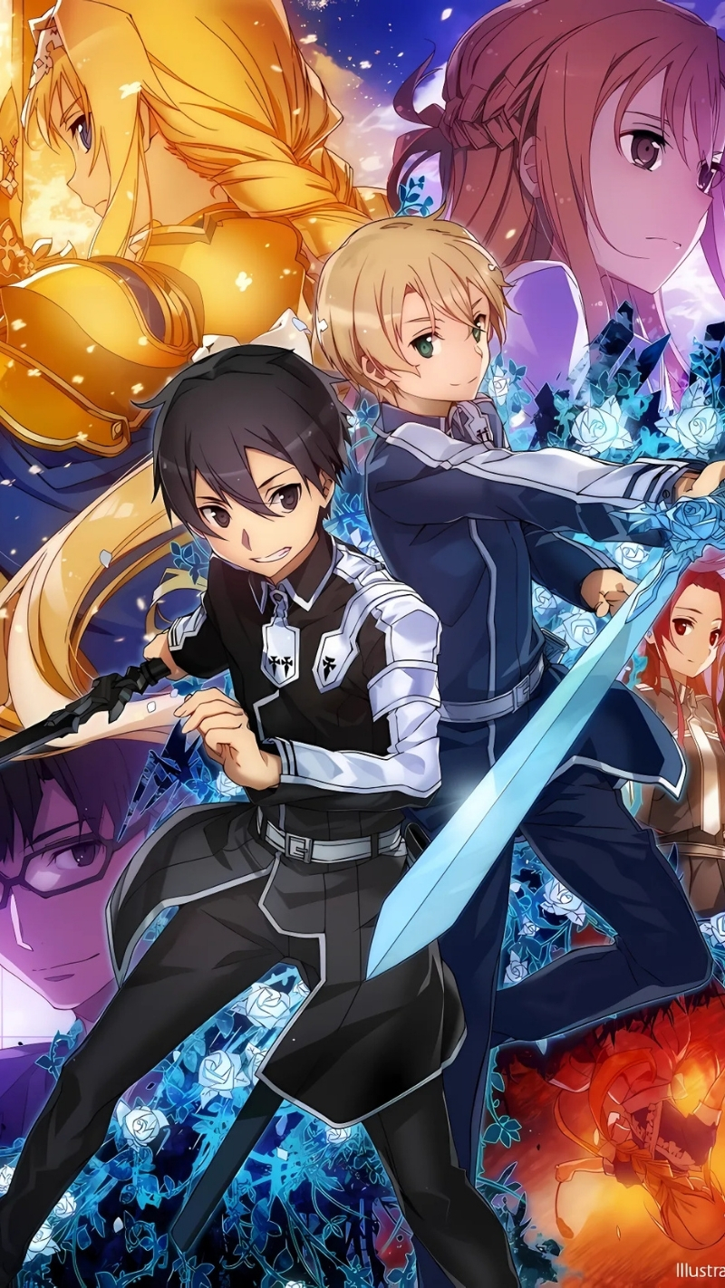 Ảnh nền Kirito và bạn bè đẹp lung linh