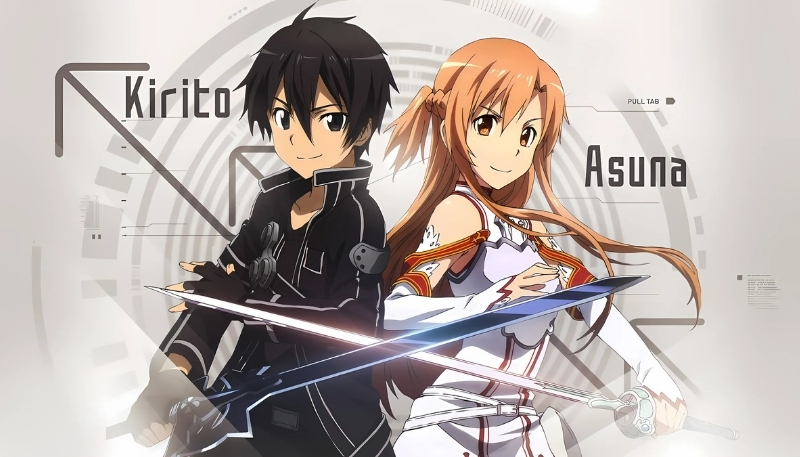 Ảnh nền máy tính Kirito và Asuna lãng mạn