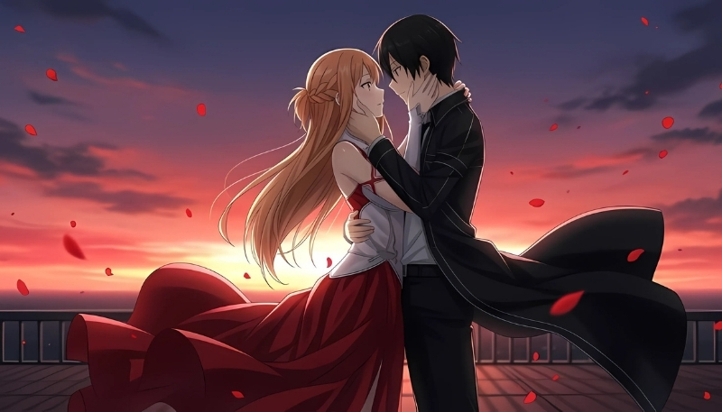 Ảnh nền máy tính Kirito và Asuna tuyệt vời
